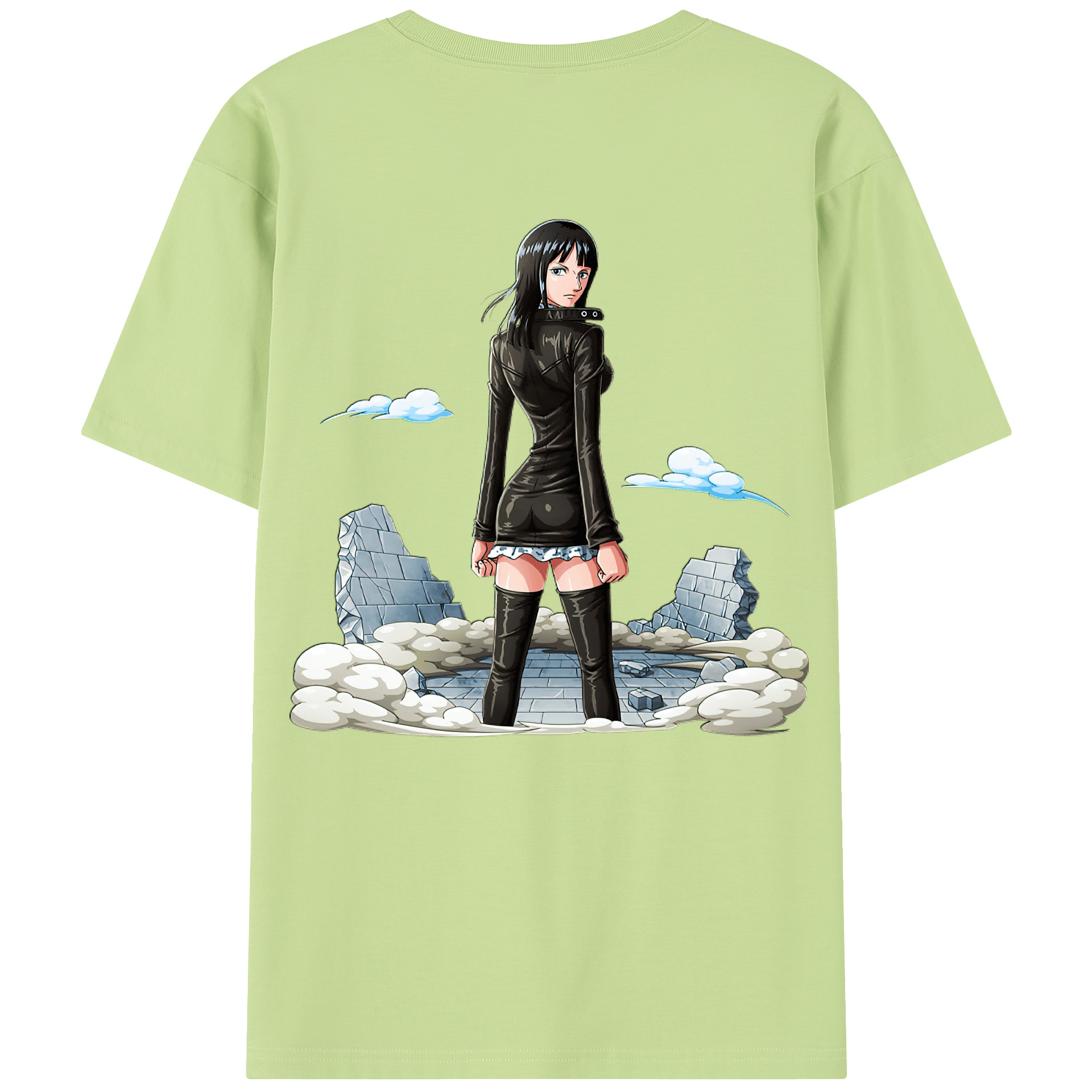 ワンピース ニコ・ロビン ONE PIECE Nico Robin 綿100％半袖Tシャツ（背面プリント）